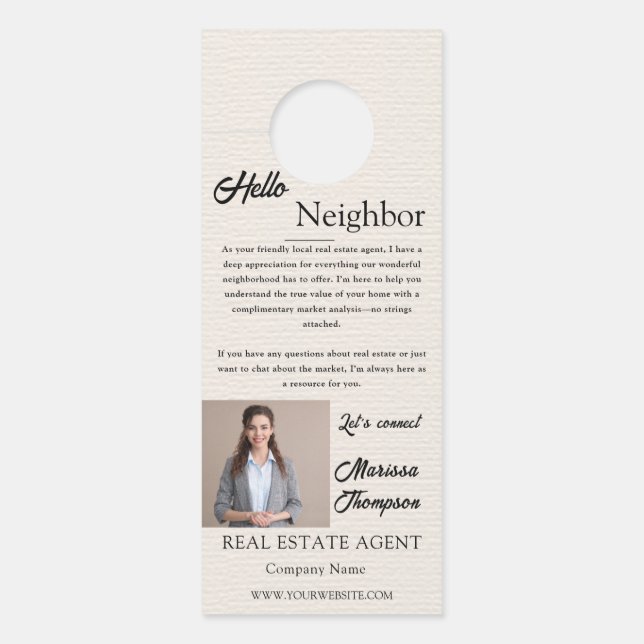 Open House Invitation Real Estate Farming Door Han Hanger (Front)