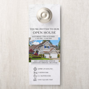 Open House Invitation Real Estate Farming Door Han Hanger