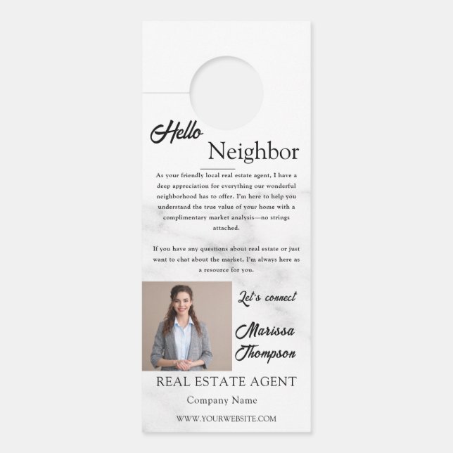 Open House Invitation Real Estate Farming Door Han Hanger (Front)