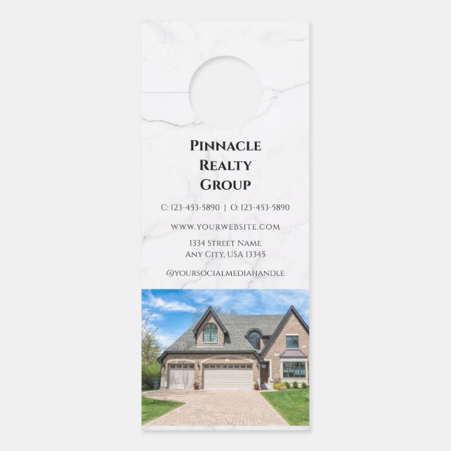 Open House Invitation Real Estate Farming Door Han Hanger (Front)