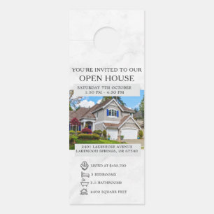 Open House Invitation Real Estate Farming Door Han Hanger