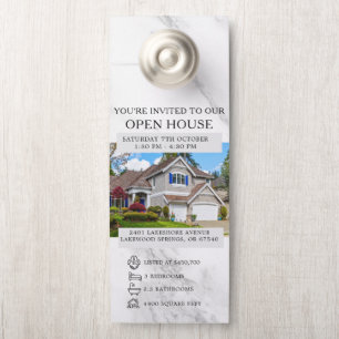 Open House Invitation Real Estate Farming Door Han Hanger