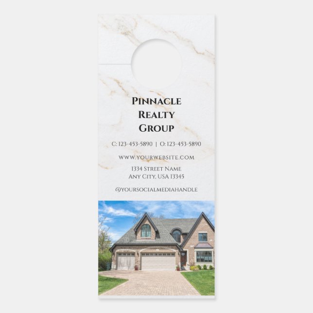 Open House Invitation Real Estate Farming Door Han Hanger (Front)
