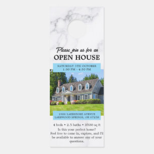 Open House Invitation Real Estate Farming Door Han Hanger