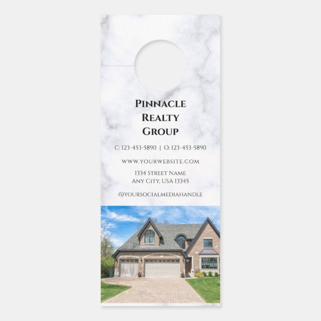 Open House Invitation Real Estate Farming Door Han Hanger (Front)
