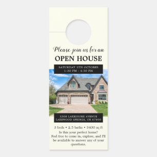 Open House Invitation Real Estate Farming Door Hanger