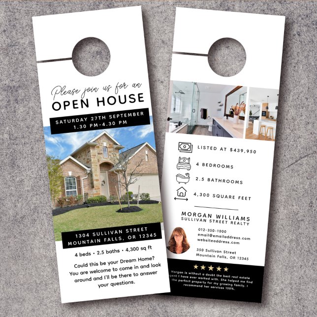 Open House Invitation Real Estate Farming Door Hanger (Creator Uploaded)