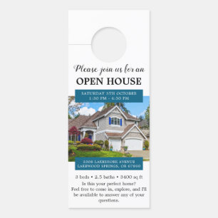 Open House Invitation Real Estate Farming Door Hanger