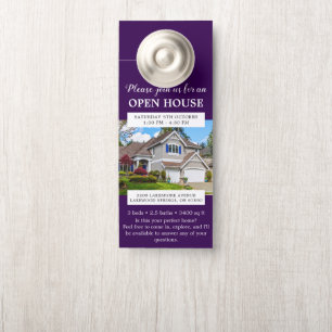 Open House Invitation Real Estate Farming Door Hanger