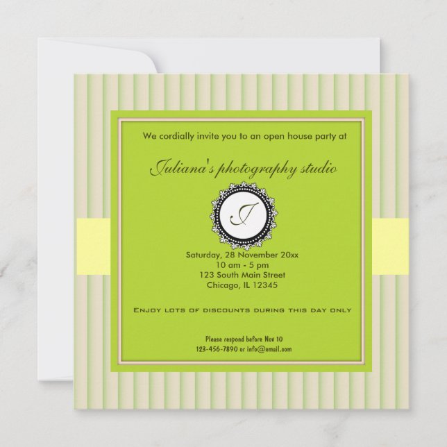 Open House New Business Invitation (Front)