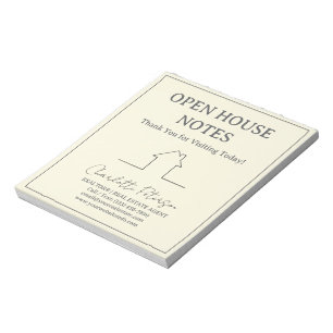 Open House Notepad for Realtors