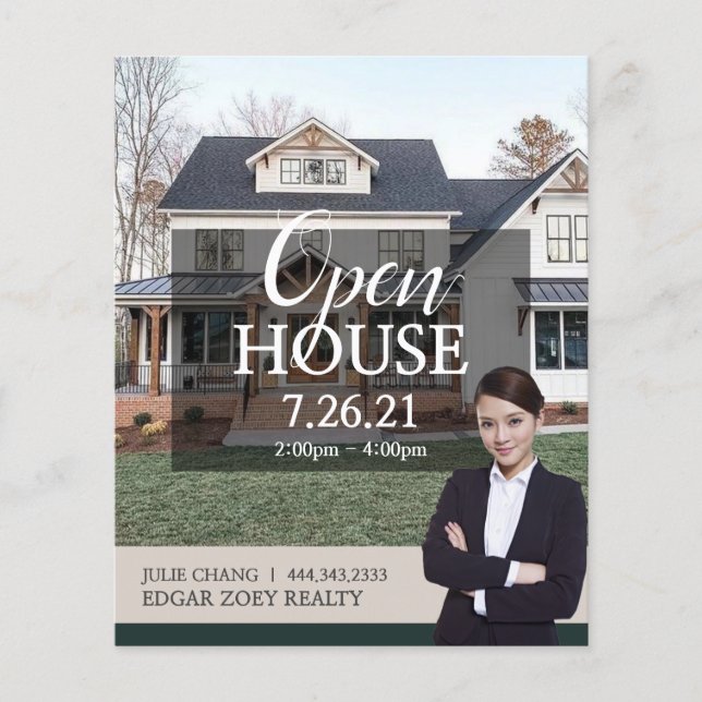 Open House Real Estate Realtor Flyer (Front)