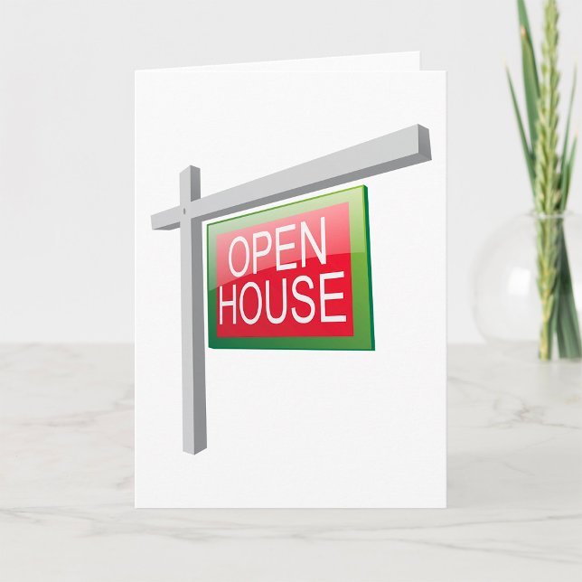 Open House Real Estate Sign Greeting Cards (Creator Uploaded)