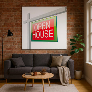 Open House Real Estate Sign Poster