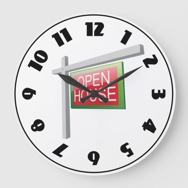 Open House Sign Clock (Front)
