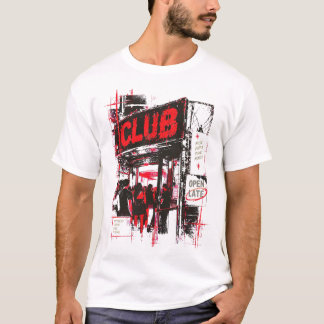 OPEN LATE — Distressed Underground Club Flyer Grap T-Shirt