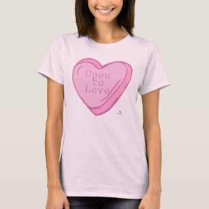 Open Love Flirty Conversation Heart Design T-Shirt