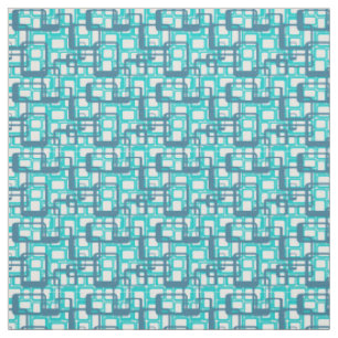 Open Mid-Century Modern Rectangles Fabric