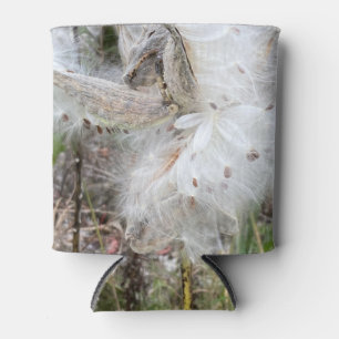 Open Milkweed Pods Seeds with Silk Can Cooler