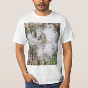 Open Milkweed Pods   Seeds with Silk   T-Shirt