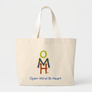 Open, Mind, Heart Large Tote Bag