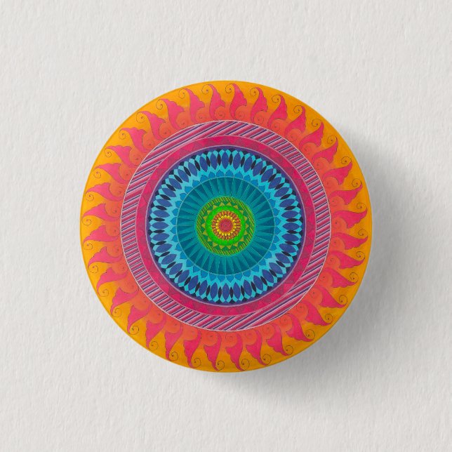 open mind mandala button (Front)