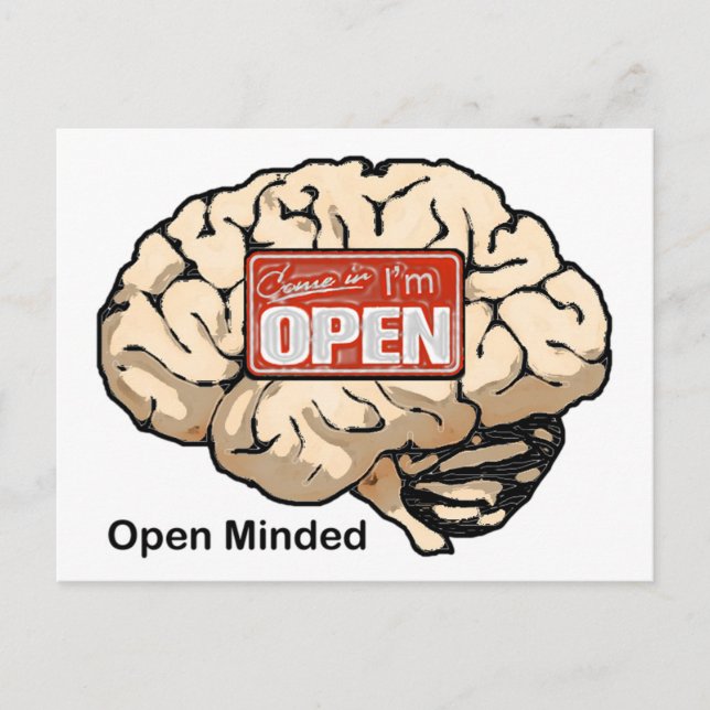 Open Minded Postcard (Front)