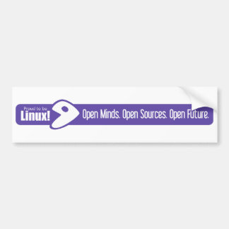 Open Minds, Open Sources, Open Future - Gentoo Bumper Sticker