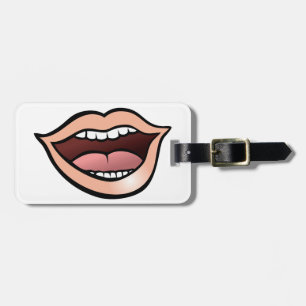 Open Mouth Lips Teeth Tongue Luggage Tag
