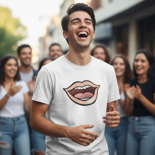 Open Mouth Lips Teeth Tongue T-Shirt
