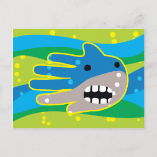 Open Mouth Shark Postcard