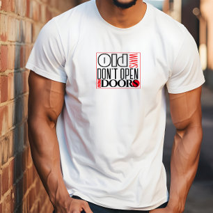 Open new door quote black red letter T-Shirt