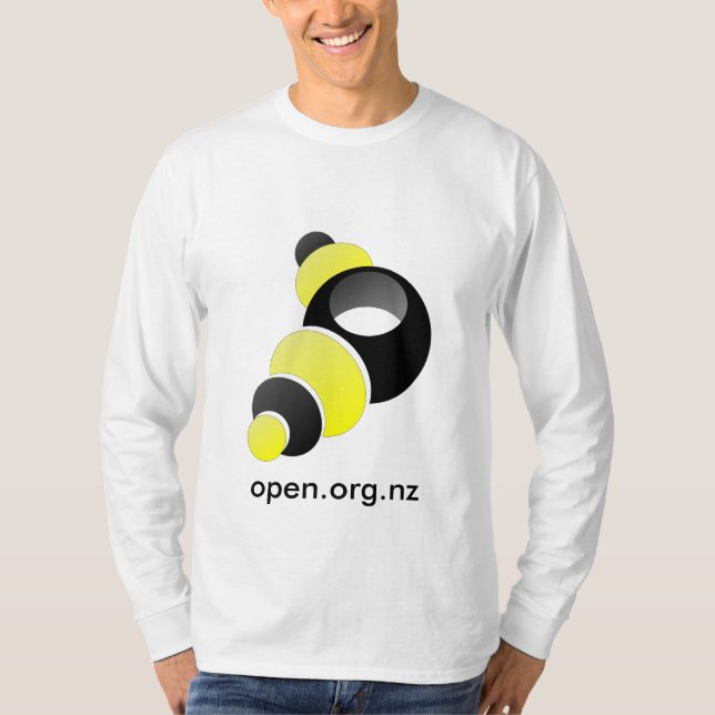 Open New Zealand with website T-Shirt (Front)