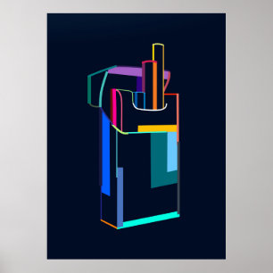 Open pack of cigarettes poster