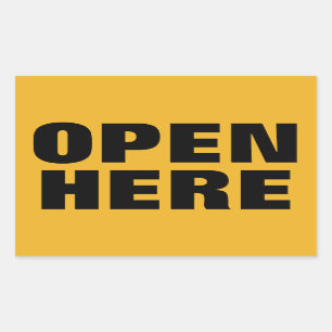 OPEN RECTANGULAR STICKER