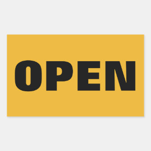 OPEN RECTANGULAR STICKER