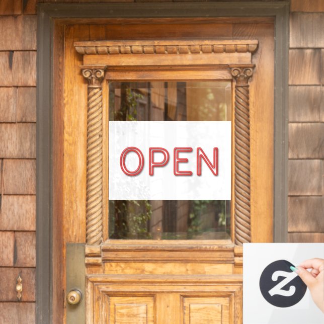 OPEN Red Neon Letters Business Door Sign (Home Door)
