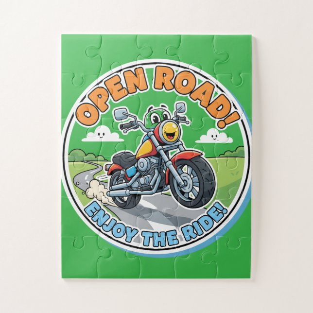 Open Road! Enjoy The Ride! Jigsaw Puzzle (Vertical)