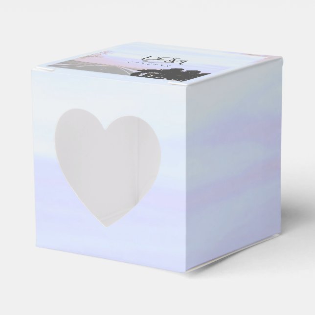 Open Road Motorcycle Wedding Favour Box (Front Side)