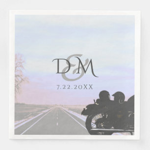 Open Road Motorcycle Wedding Reception Napkin