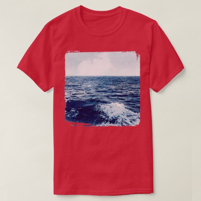 Open Sea Atlantic Ocean Waves T-Shirt (Design Front)