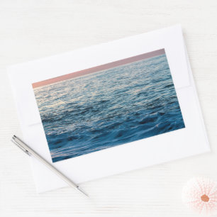 Open sea rectangular sticker