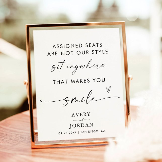 Open Seating Wedding Sign | No Assigned Seats  (Creator Uploaded)