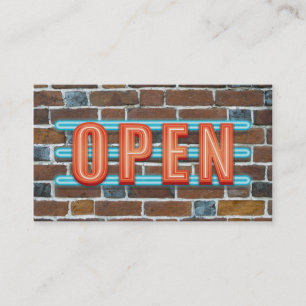 OPEN SIGN BUSINESS CARD