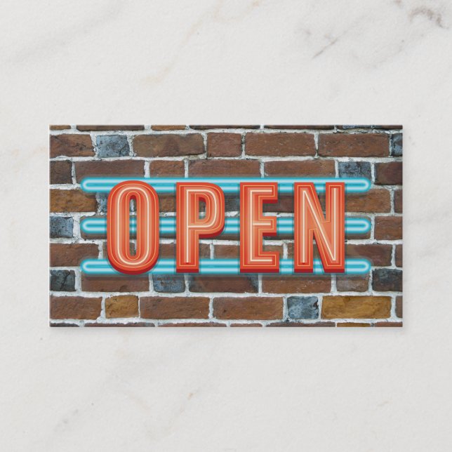 OPEN SIGN BUSINESS CARD (Front)