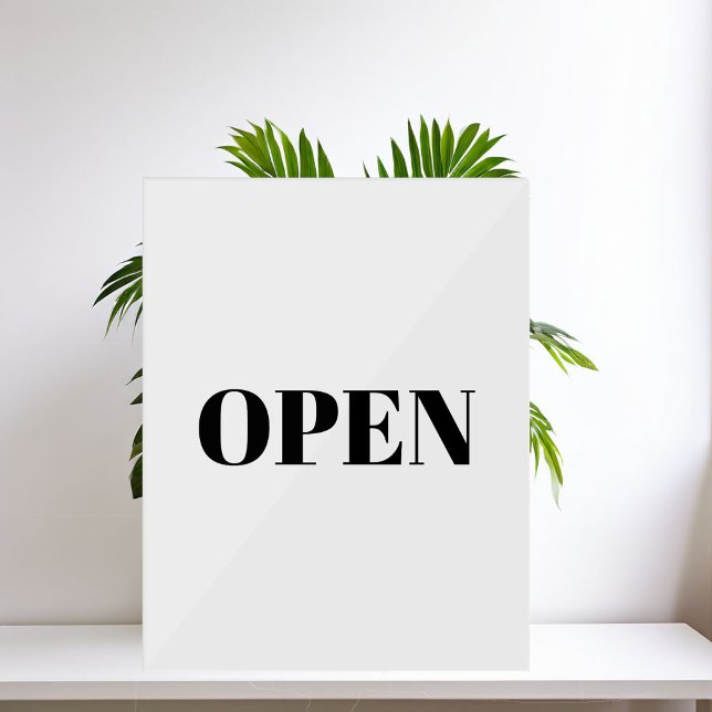 Open Sign Minimalist Typography Black Simple Cool (Creator Uploaded)