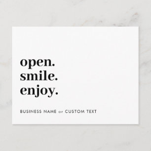 Open Smile Enjoy Jewellery Care Thank You Business Enclosure Card