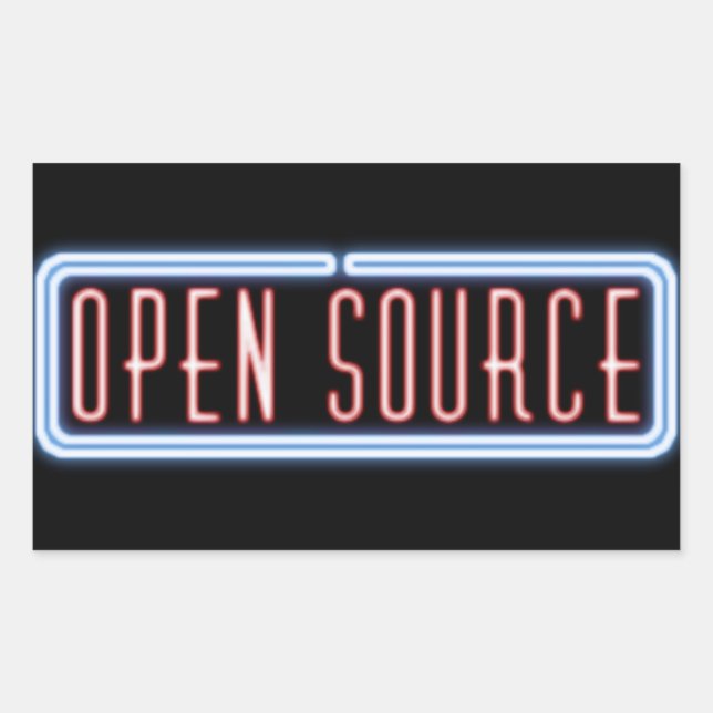 Open Source Neon Sign Sticker (Front)