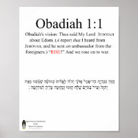 Open Source Translation Obadiah 1:1 Poster
