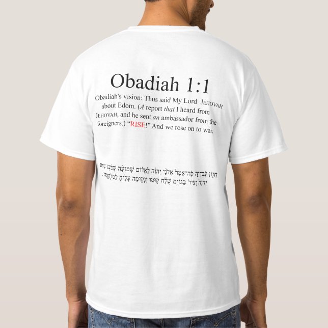 Open Source Translation Obadiah 1:1 T-Shirt (Back)
